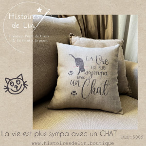 La vie est plus sympa avec un chat (fiche imprimée)